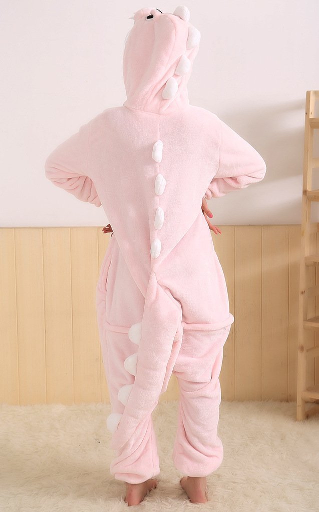 BuyPink Dinosaur Pajamas Onesies Hoodie Animal Costume Now Cheaper With 3 - 5 Days Ship - PajamasBuy