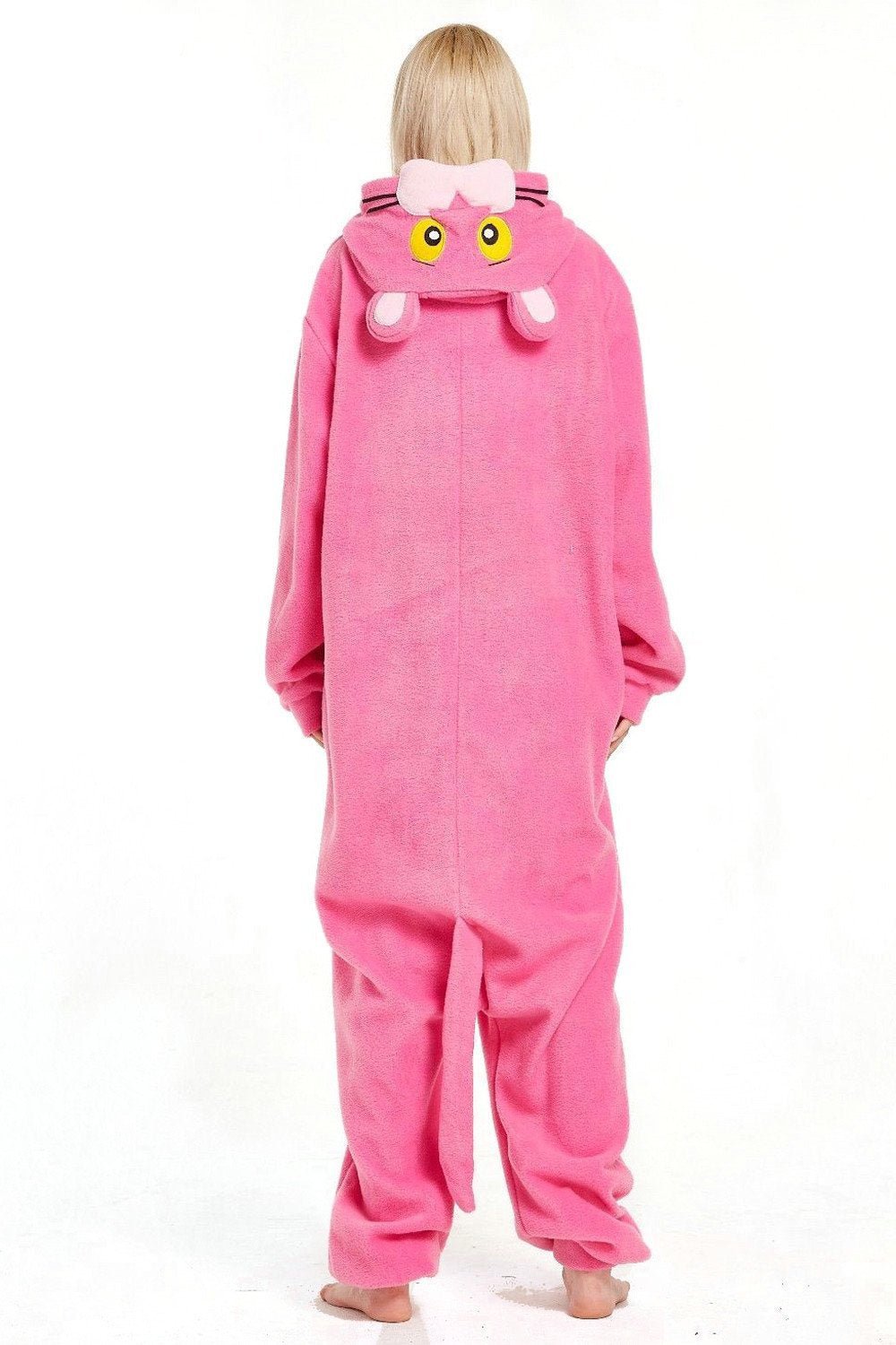 BuyPink Panther Onesie Kigurumi Animal Hoodie Costume Pajamas Now Cheaper With 3 - 5 Days Ship - PajamasBuy