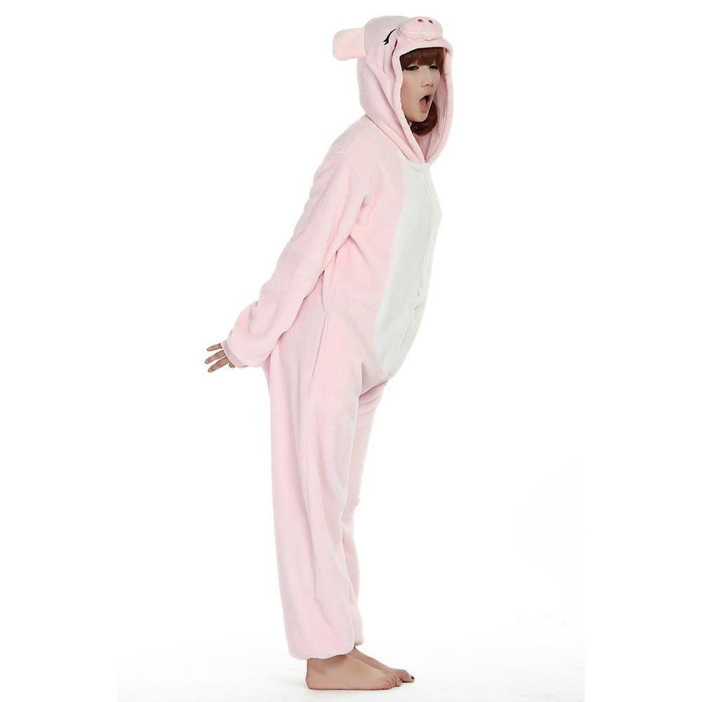 Pink Pig Onesies Hoodie Pajamas Animal Costume Kigurumi - Pajamasbuy