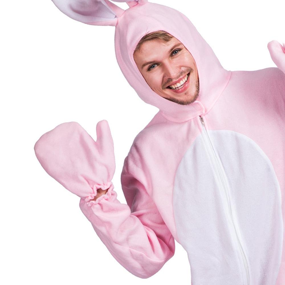 BuyPink Rabbit Adult Animal Kigurumi Cosplay Easter Bunny Costume Now Cheaper With 3 - 5 Days Ship - PajamasBuy