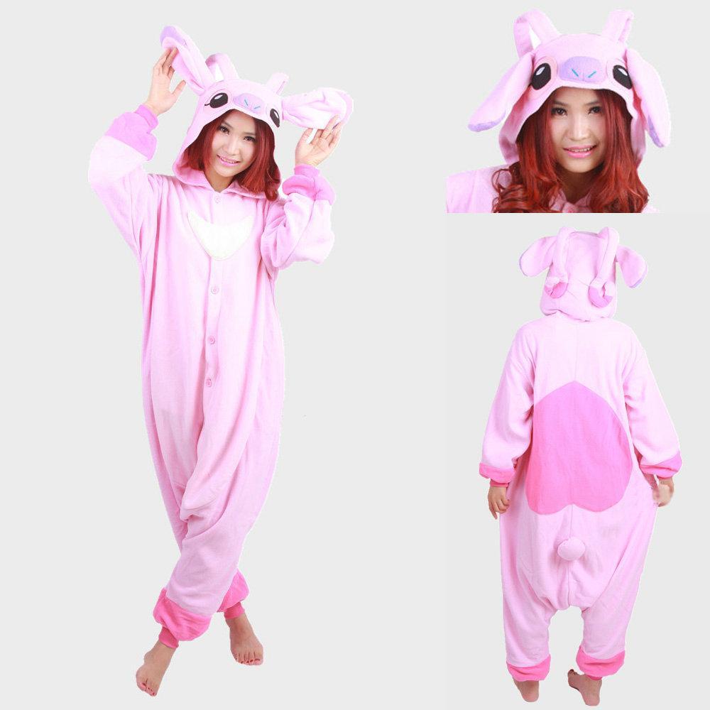 BuyPink Stitch Long Sleeve Kigurumi Onesies Pajamas Costume Now Cheaper With 3 - 5 Days Ship - PajamasBuy