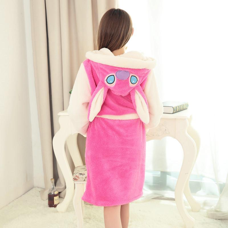 BuyPink Stitch Winter Robe Couple Sleepwear Kigurumi Pajamas Now Cheaper With 3 - 5 Days Ship - PajamasBuy