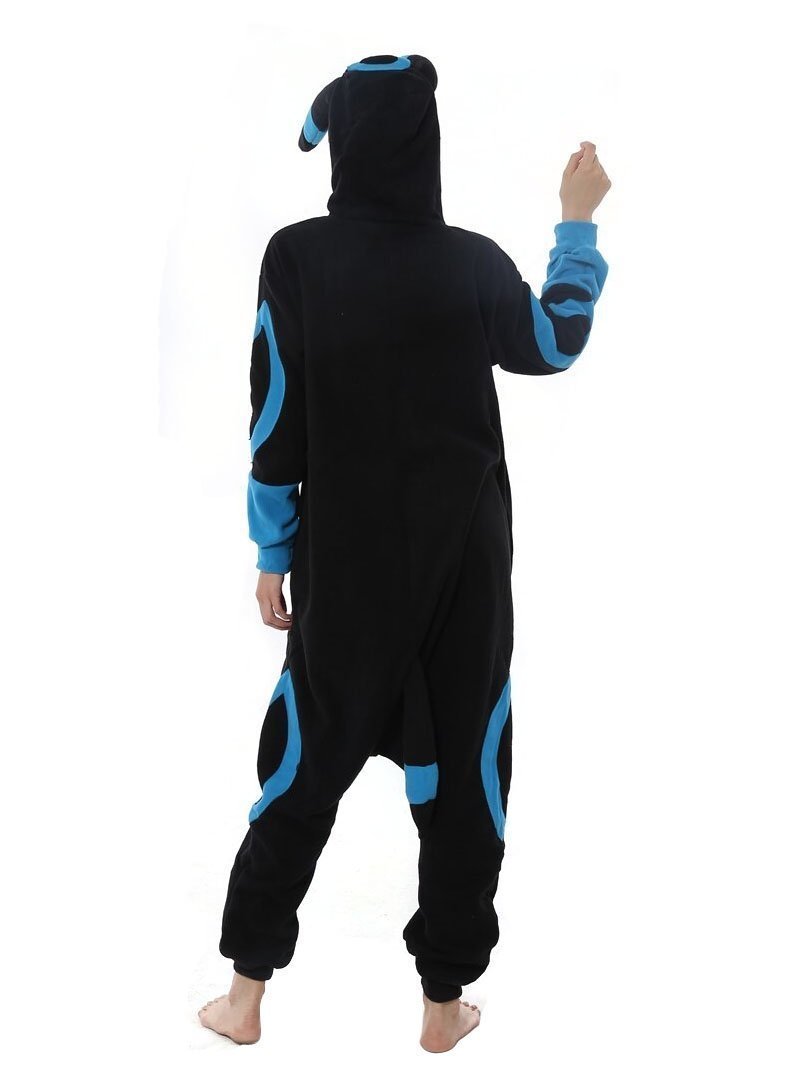 BuyPokemon Blue Umbreon Eevee Kigurumi Onesie Hoodie Costume Pajamas Black Pajamas Now Cheaper With 3 - 5 Days Ship - PajamasBuy