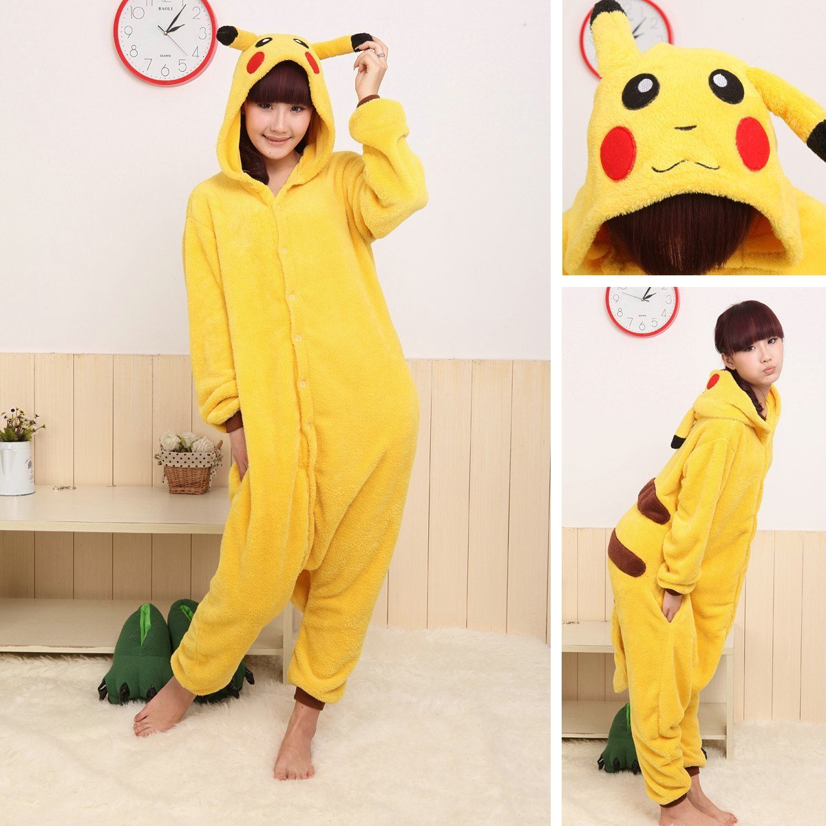 BuyPokemon Pikachu Kigurumi Animal Onesies Pajamas Costume Now Cheaper With 3 - 5 Days Ship - PajamasBuy