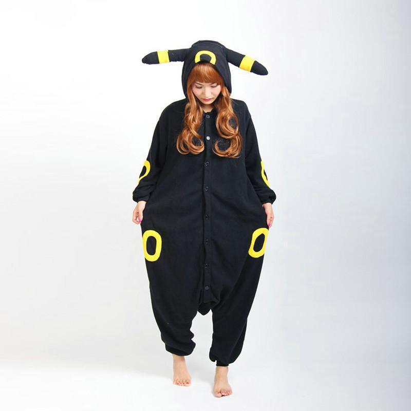 BuyPokemon Umbreon Kigurumi Onesie Hoodie Costume Pajamas Now Cheaper With 3 - 5 Days Ship - PajamasBuy