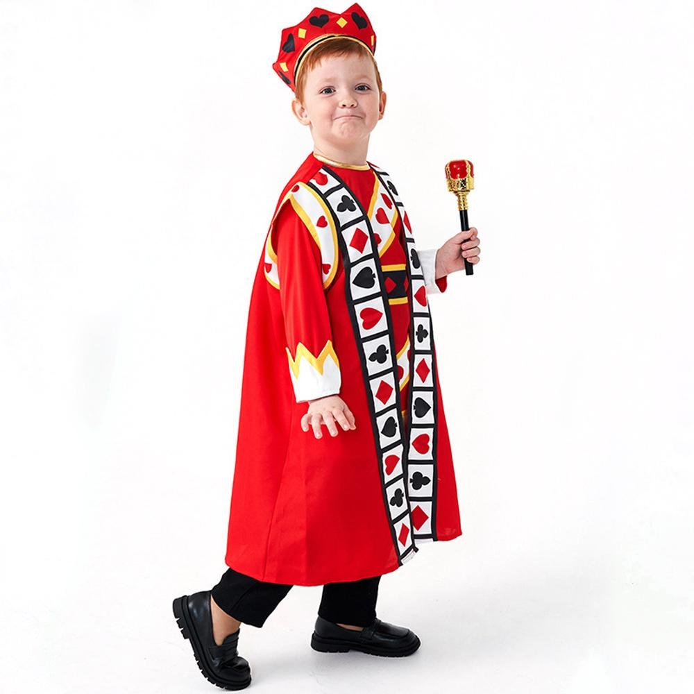 BuyPoker Kingdom Red King Children Halloween carnival costume for kids Now Cheaper With 3 - 5 Days Ship - PajamasBuy