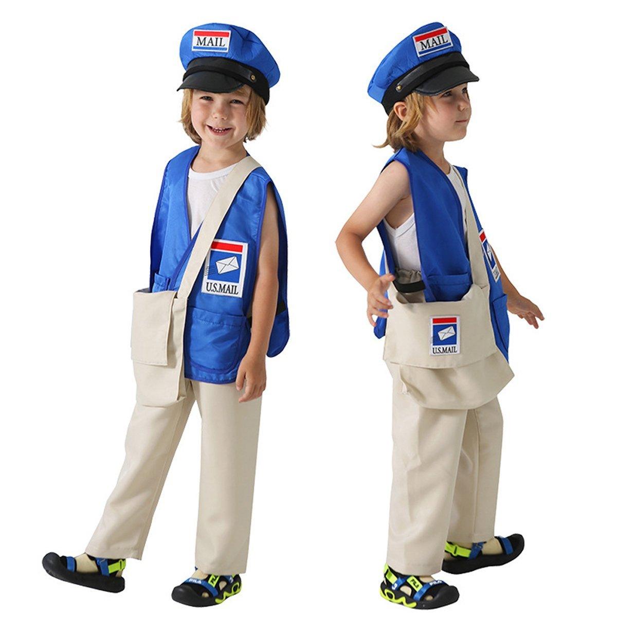 Postman Courier Uniform Kids Party Suit Cosplay Costumes Halloween - Pajamasbuy