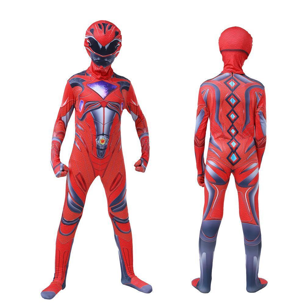 BuyPower Rangers Cosplay Costume Dinosaur Suit Halloween Superhero Jumpsuit Outfit Dress Up For Kids Adult Now Cheaper With 3 - 5 Days Ship - PajamasBuy