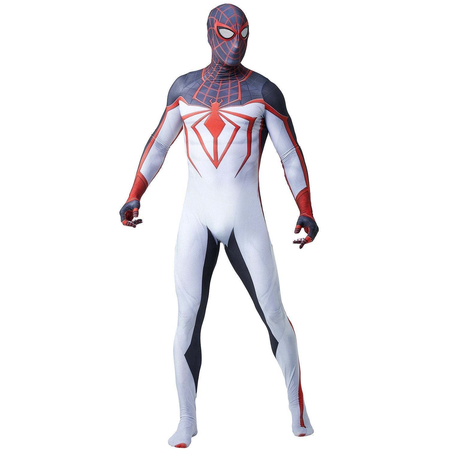 BuyPS5 Miles Morales Spider - Man Tight Jumpsuit Costume for Adults and Kids Now Cheaper With 3 - 5 Days Ship - PajamasBuy