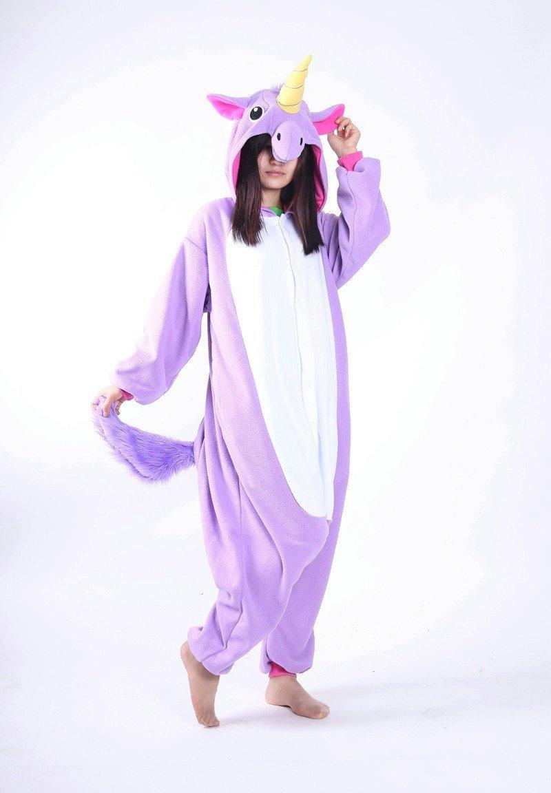 Purple Unicorn Onesie Kigurumi Pajama Hoodie Cosplay Costume - Pajamasbuy