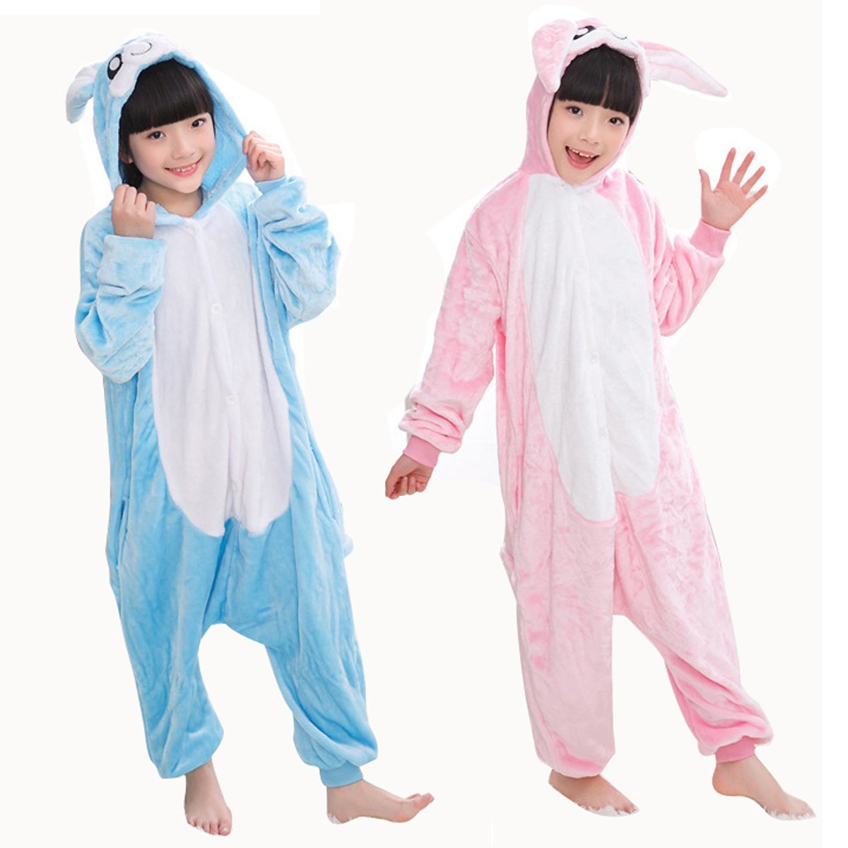 BuyRabbit Hooded Kigurumi Onesies Pajamas Easter Costume For Kids Now Cheaper With 3 - 5 Days Ship - PajamasBuy