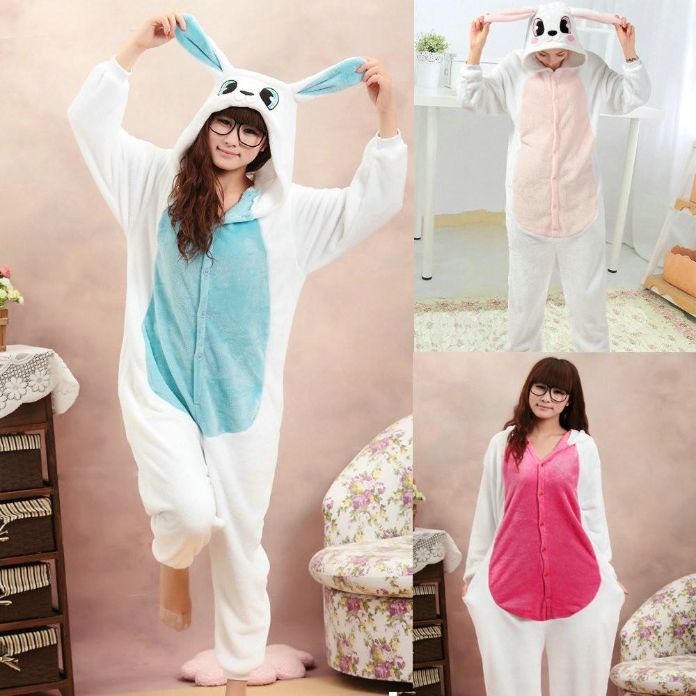 BuyRabbit Kigurumi Pajamas Hoodie Animals Bunny Easter Costume Onesies Now Cheaper With 3 - 5 Days Ship - PajamasBuy