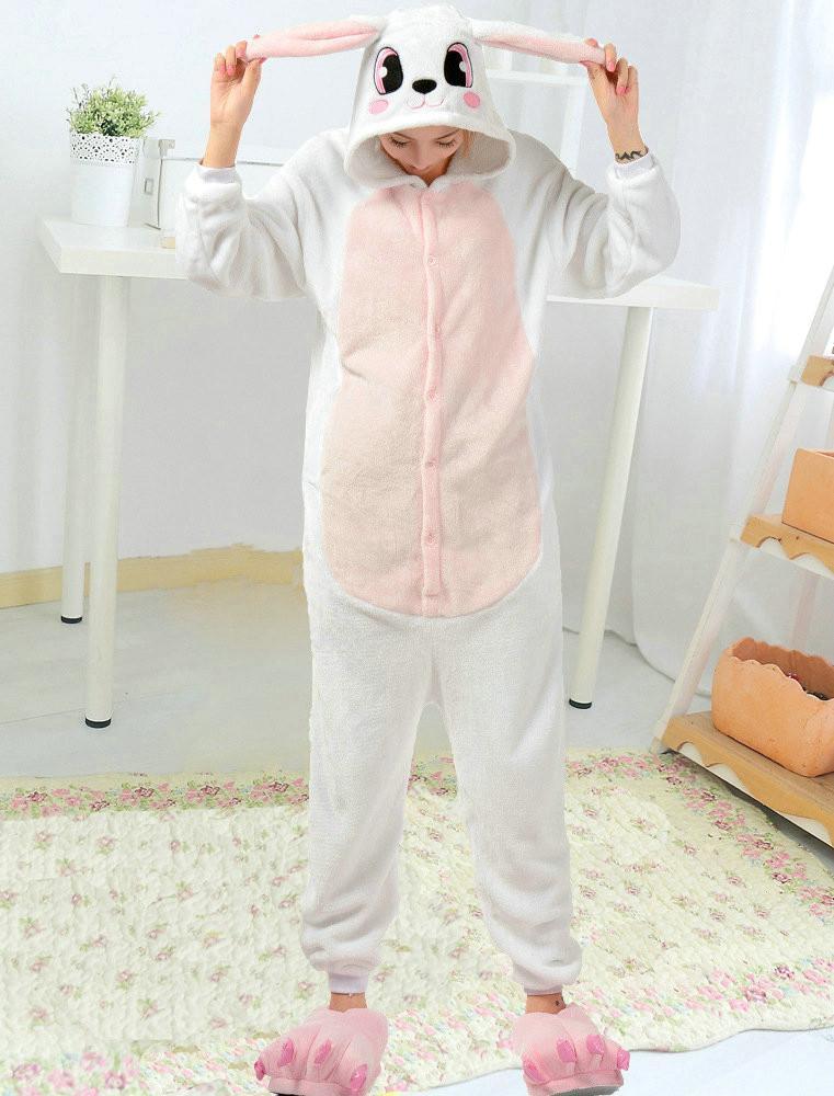 BuyRabbit Kigurumi Pajamas Hoodie Animals Bunny Easter Costume Onesies Now Cheaper With 3 - 5 Days Ship - PajamasBuy