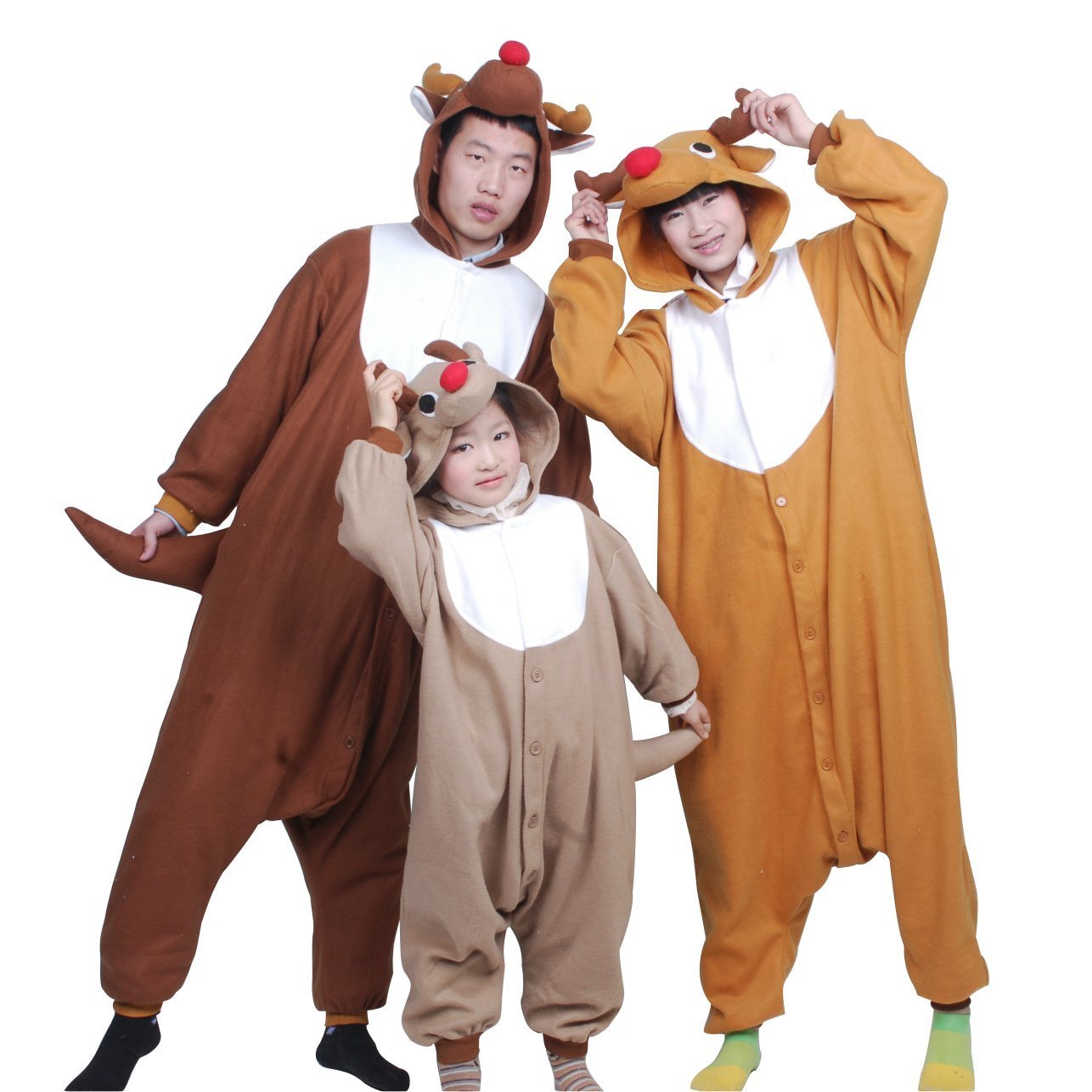 BuyReindeer Deer Cartoon Animal Kigurumi Onesie Pajama Costume Now Cheaper With 3 - 5 Days Ship - PajamasBuy