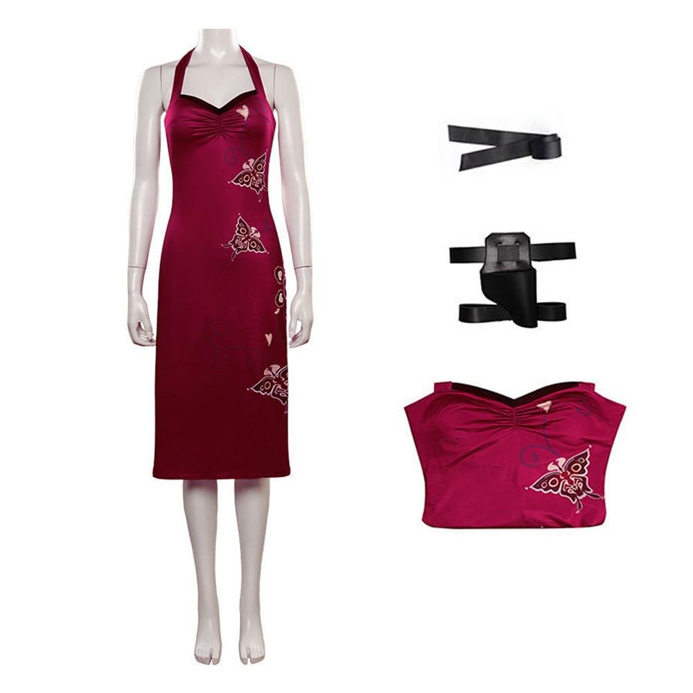 BuyResident Evil Ada Wong Lunar Costue Sleeveless cheongsam Slit Long Skirt Now Cheaper With 3 - 5 Days Ship - PajamasBuy