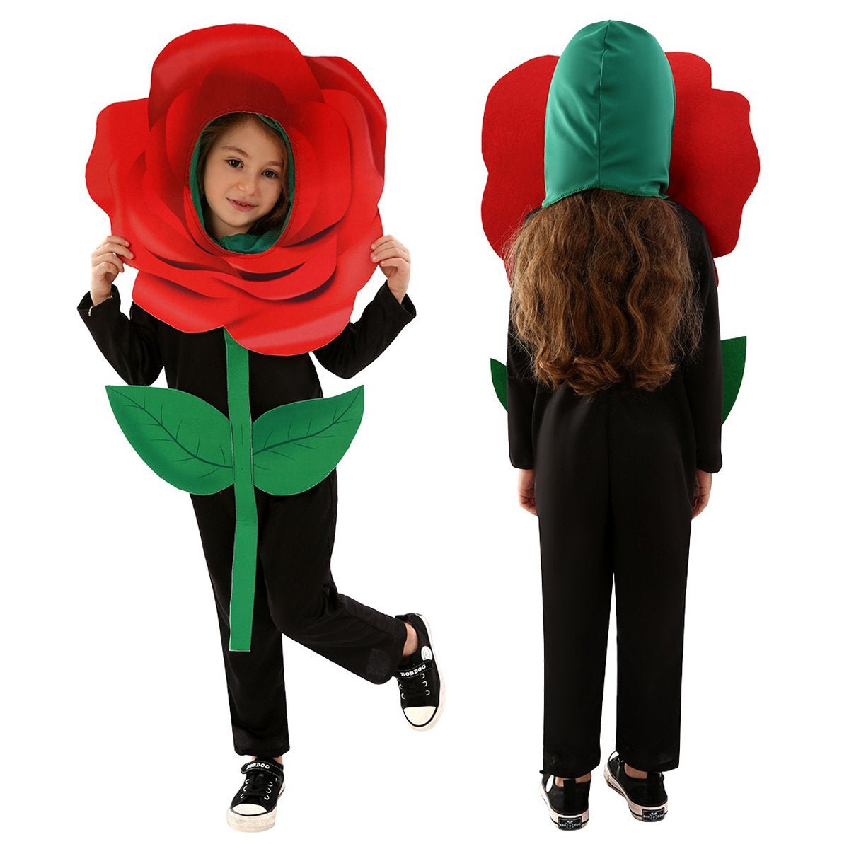 BuyRose Flower Children's Day Kids Jumpsuit Stage Party Cosplay Costumes Now Cheaper With 3 - 5 Days Ship - PajamasBuy