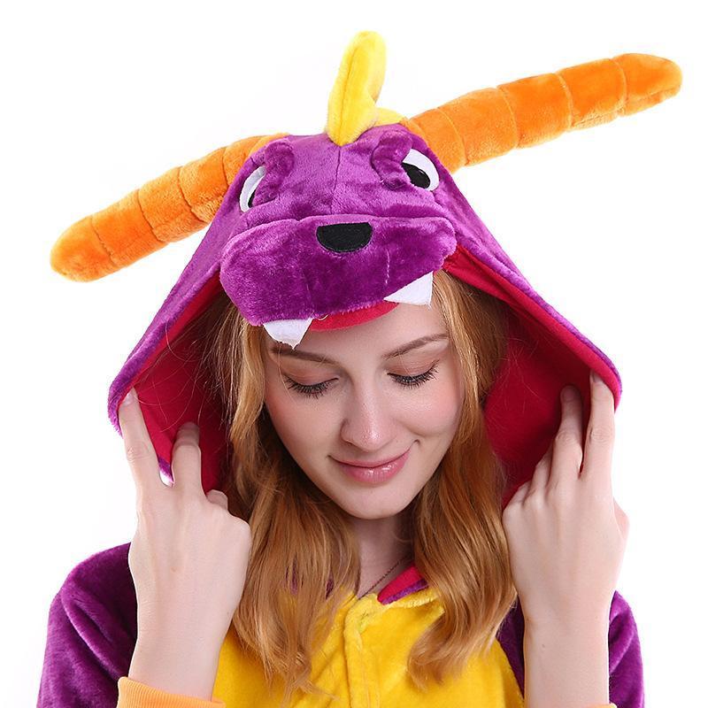 BuyRoyal Dragon Spyro Onesie Hoodie Costume Kigurumi Pajamas Now Cheaper With 3 - 5 Days Ship - PajamasBuy