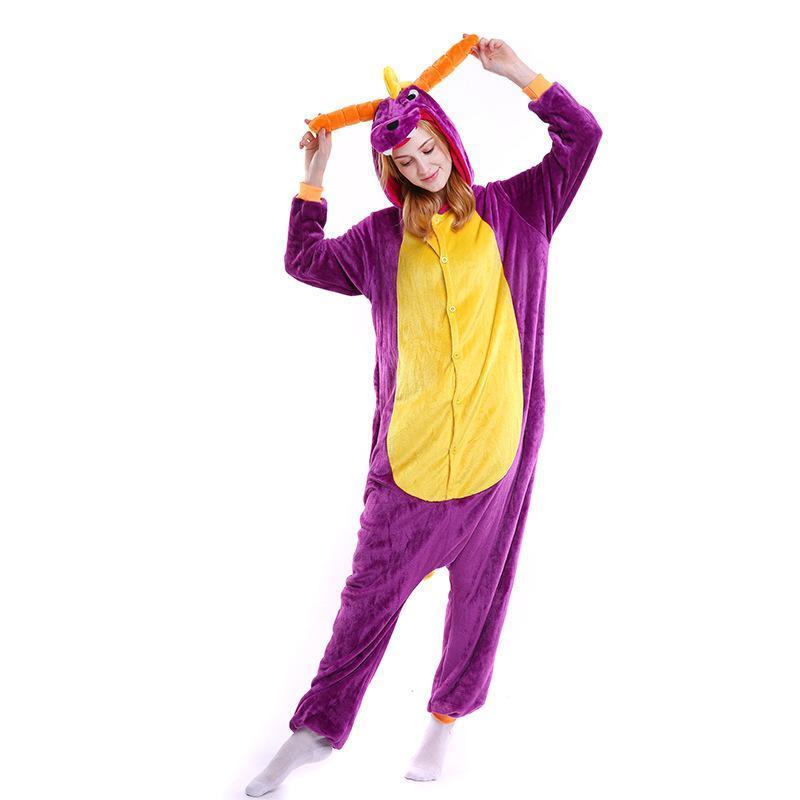 BuyRoyal Dragon Spyro Onesie Hoodie Costume Kigurumi Pajamas Now Cheaper With 3 - 5 Days Ship - PajamasBuy