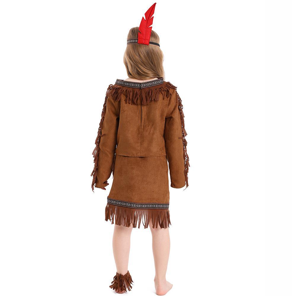 Savage Indian Chief Cosplay Halloween Masquerade Costumes for Kids - Pajamasbuy