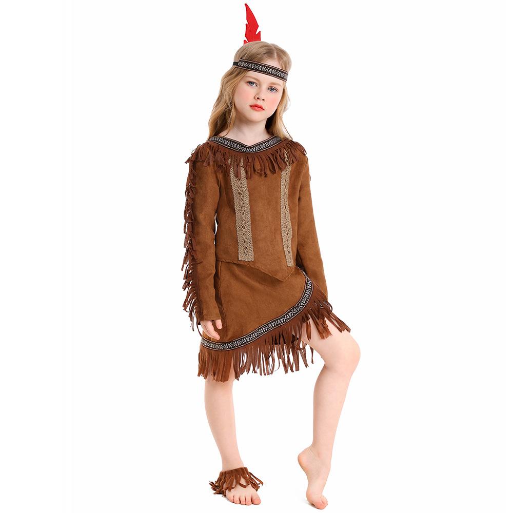 BuySavage Indian Chief Cosplay Halloween Masquerade Costumes for Kids Now Cheaper With 3 - 5 Days Ship - PajamasBuy