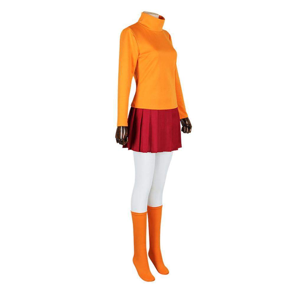 BuyScooby - Doo Velma Cosplay Costumes Cartoon Halloween Suit Outfit Sets Dress Up Uniform For Women Now Cheaper With 3 - 5 Days Ship - PajamasBuy