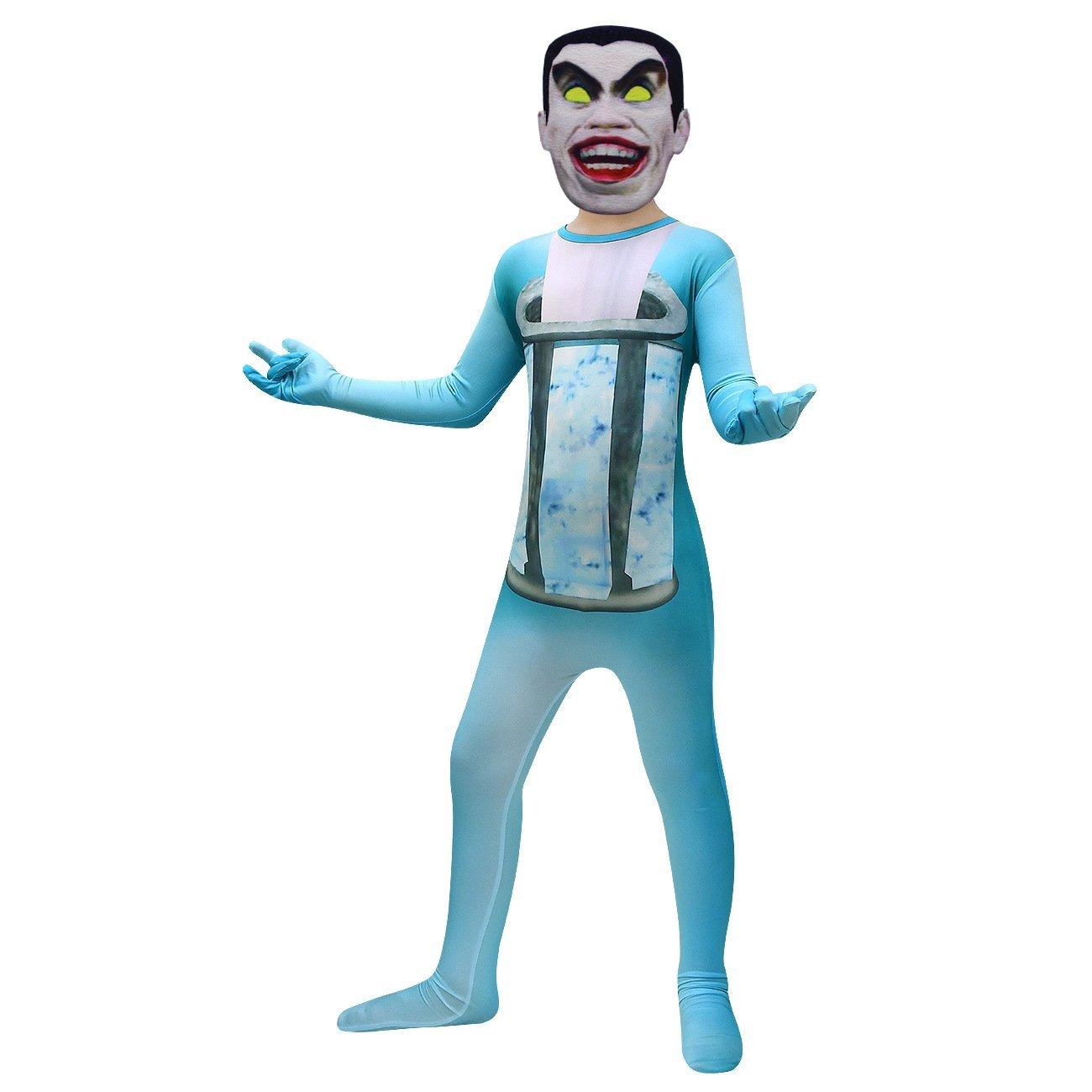 Skibidi Toilet Blue Jumpsuit Titan Tv man Cosplay Costume For Kids - Pajamasbuy