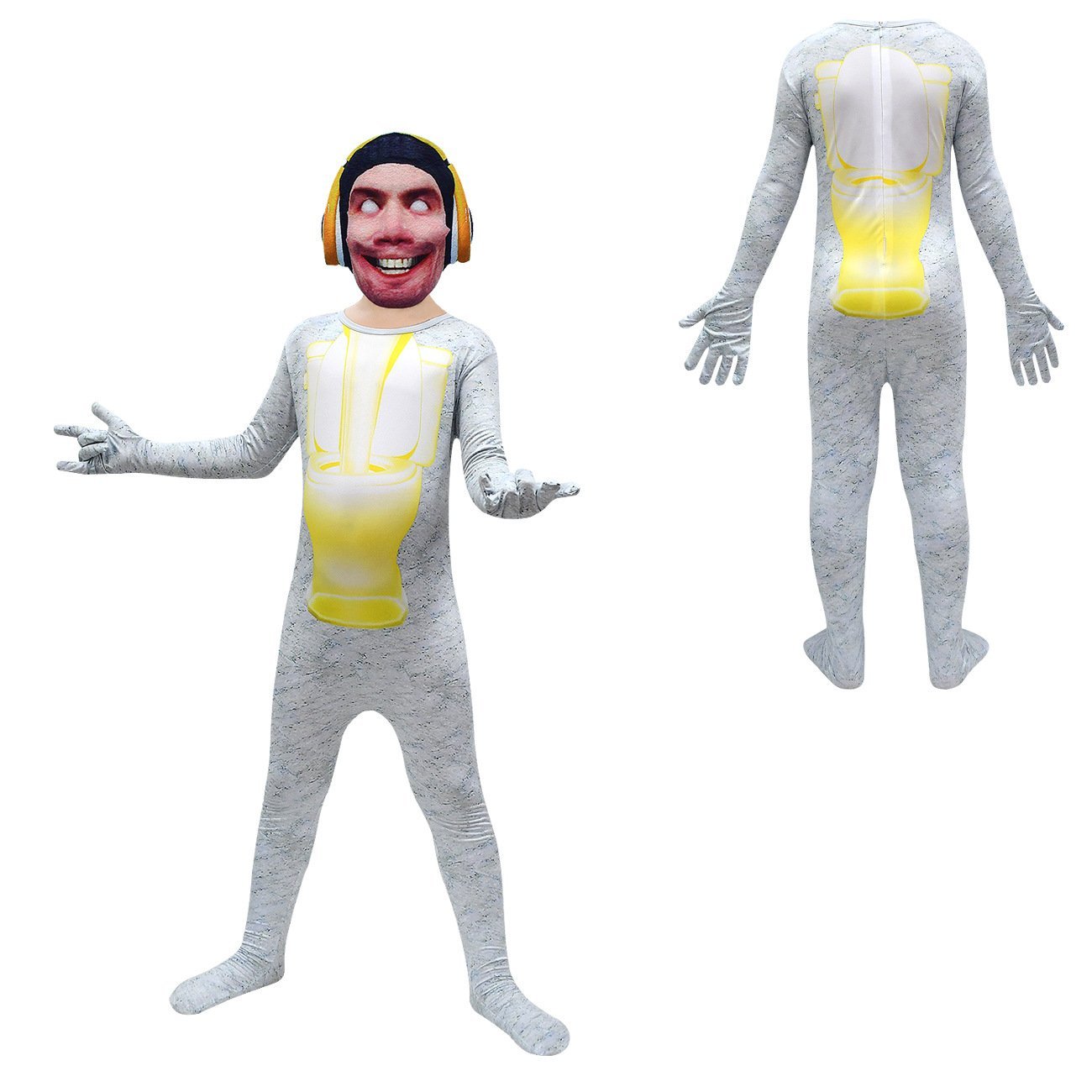 BuySkibidi Toilet White Jumpsuit Titan Tv man Cosplay Costume For Kids Now Cheaper With 3 - 5 Days Ship - PajamasBuy