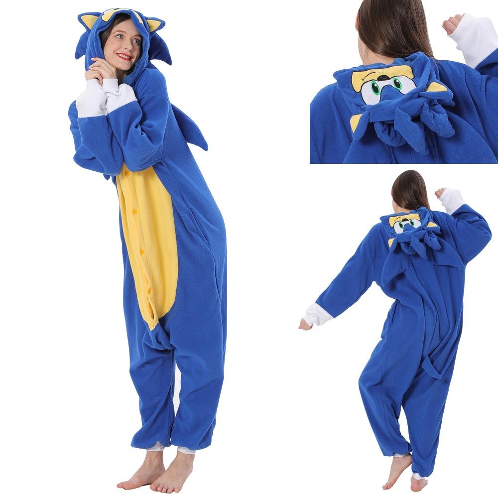 BuySonic the Hedgehog kigurumi onesies anime pajamas pyjamas Halloween Costume Now Cheaper With 3 - 5 Days Ship - PajamasBuy