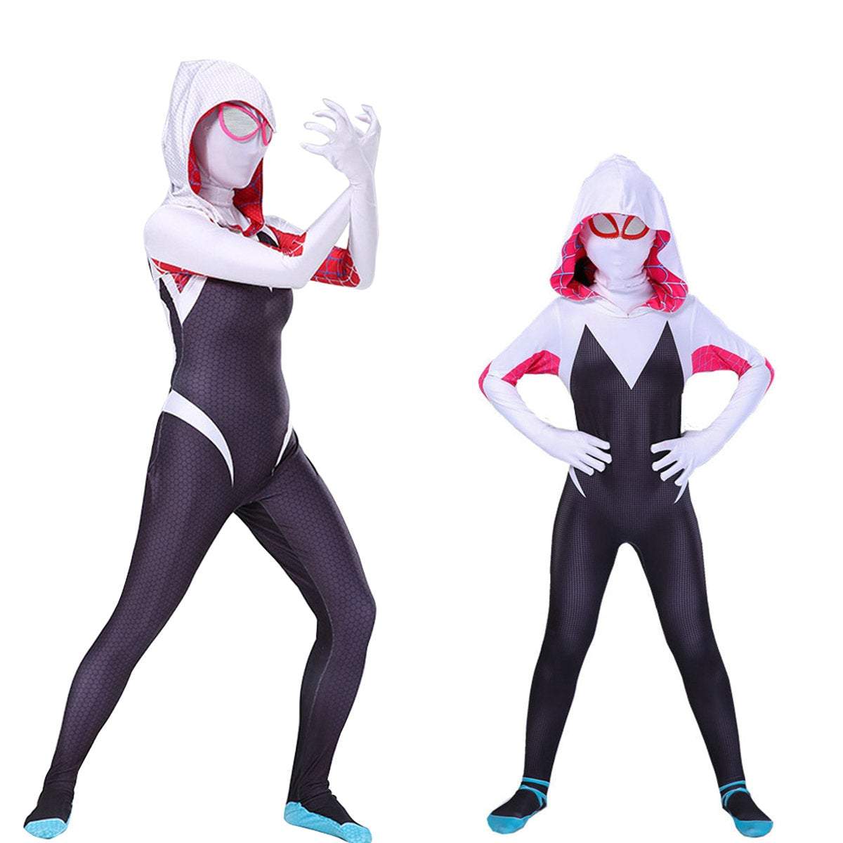 BuySpider - Man Women Gwen Stacy Cosplay Costume Zentai Jumpsuit Adult Kids Now Cheaper With 3 - 5 Days Ship - PajamasBuy