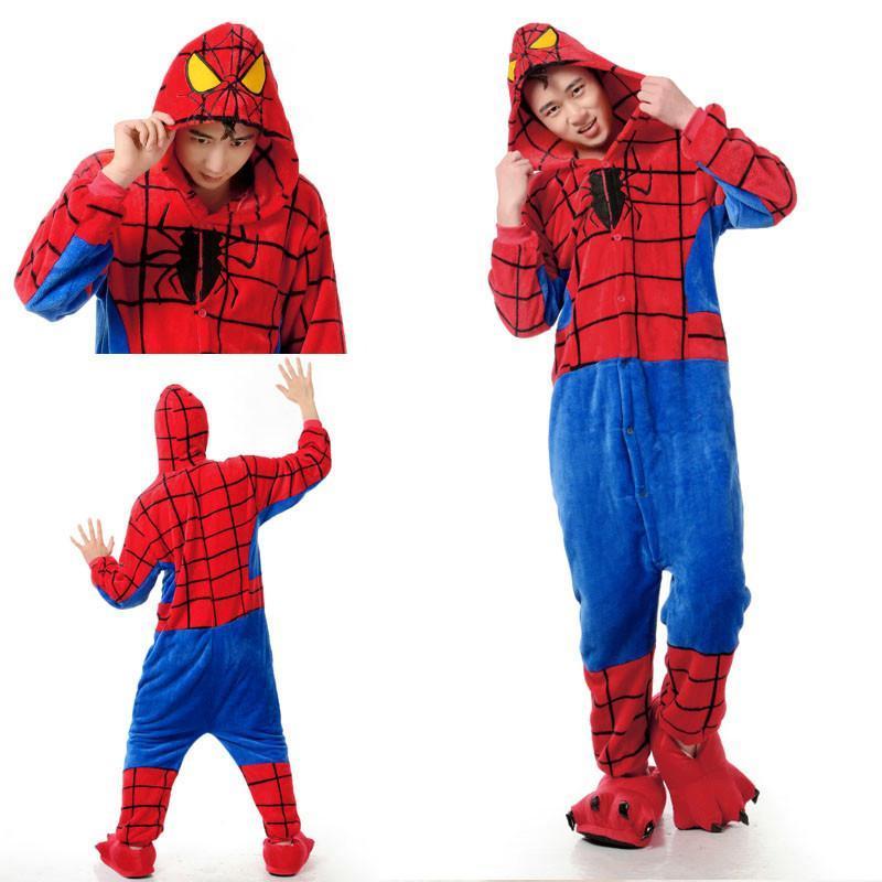 BuySpiderman Kigurumi Onesies Hoodie Pajamas Costume for Adult Now Cheaper With 3 - 5 Days Ship - PajamasBuy