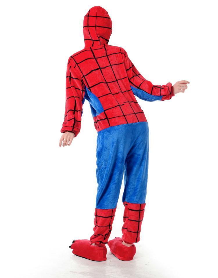 BuySpiderman Kigurumi Onesies Hoodie Pajamas Costume for Adult Now Cheaper With 3 - 5 Days Ship - PajamasBuy