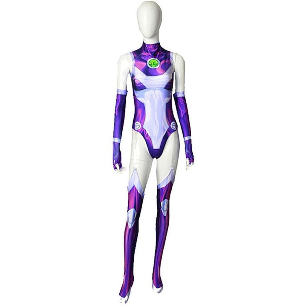 Starfire Halloween Jumpsuit Carnival Suit Zentai Cosplay Costume For Adults - Pajamasbuy