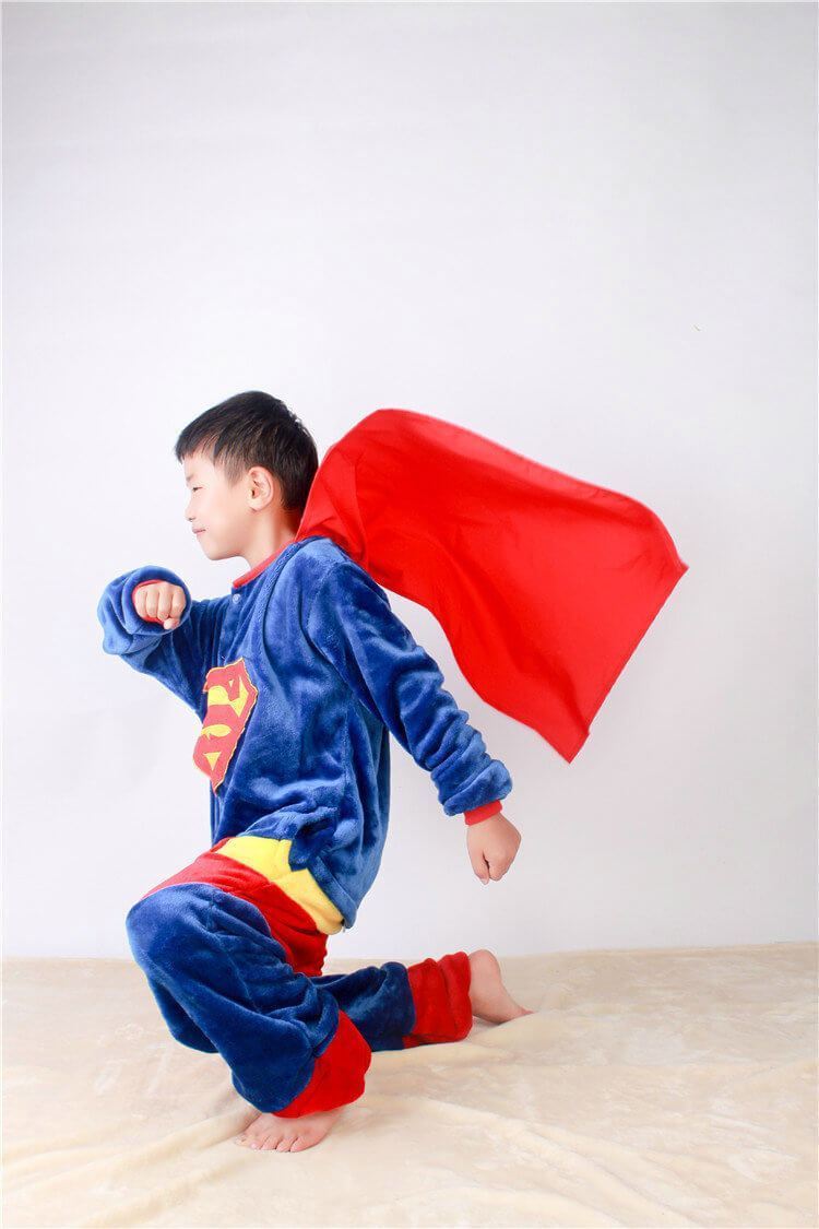 BuySuper Hero Superman Kids Onesies Pajamas Kigurumi Costume Now Cheaper With 3 - 5 Days Ship - PajamasBuy