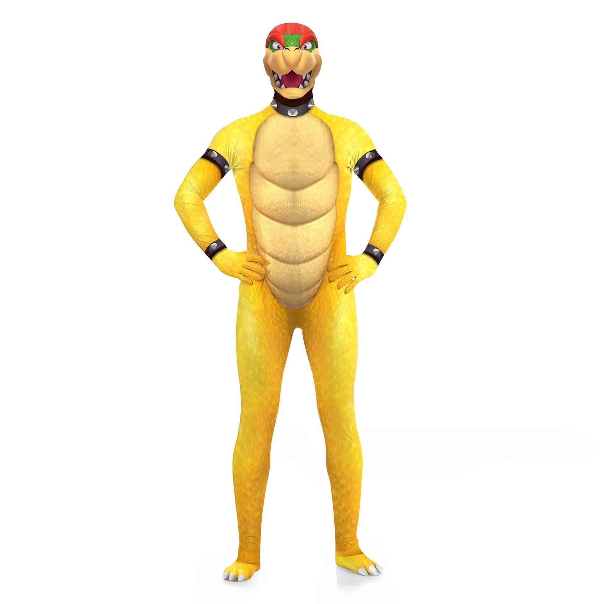 BuySuper Mario Bros King Bowser Yoshi Maske Costume Jumpsuit Adult Kids Zentai Bodysuit Now Cheaper With 3 - 5 Days Ship - PajamasBuy