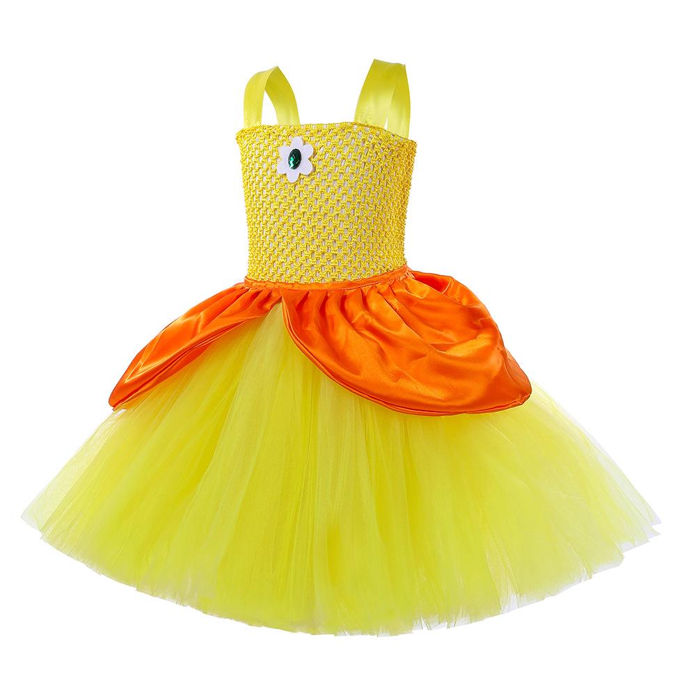 BuySuper Mario Bros Princess Peach Kids dress TUTU party dress cosplay Now Cheaper With 3 - 5 Days Ship - PajamasBuy