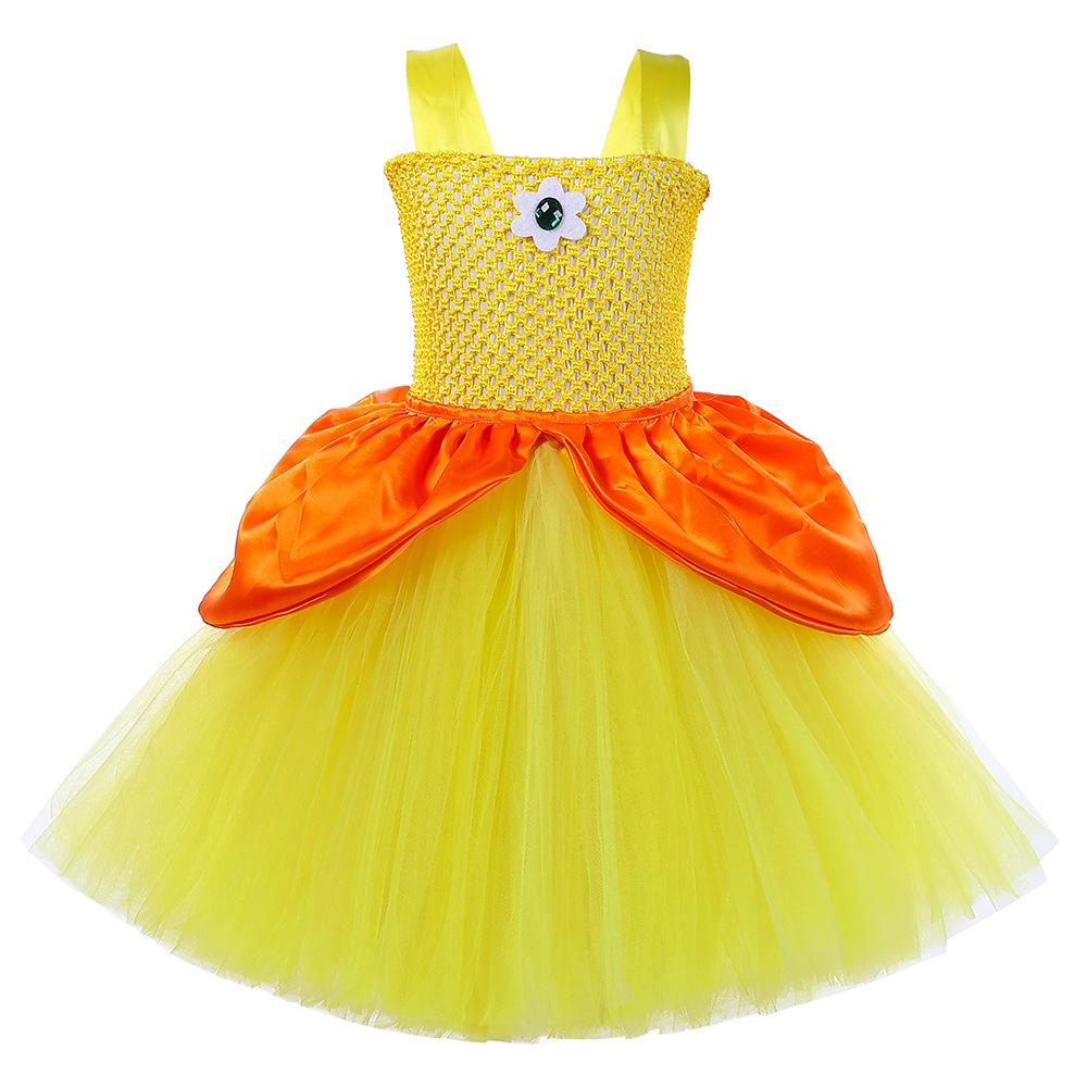 BuySuper Mario Bros Princess Peach Kids dress TUTU party dress cosplay Now Cheaper With 3 - 5 Days Ship - PajamasBuy