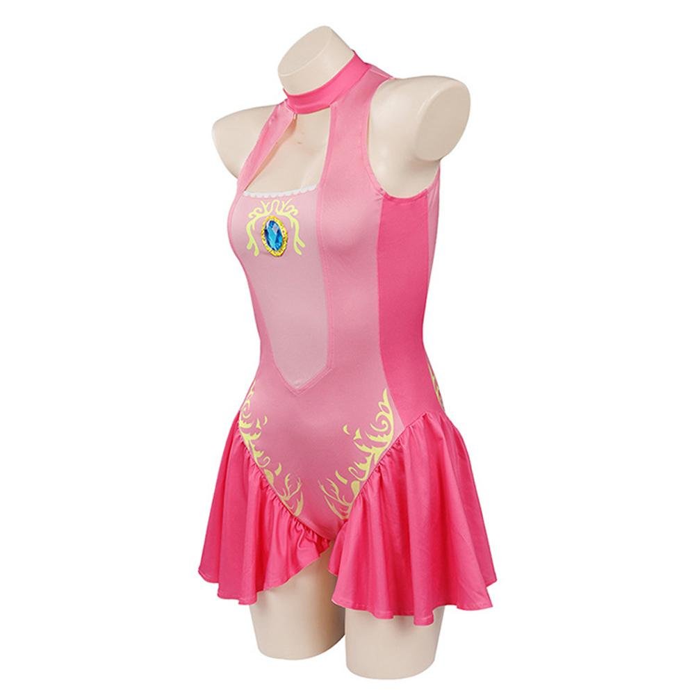 BuySuper Mario Peach Princess Swimsuit Cosplay Costume Swimwear Outfits Now Cheaper With 3 - 5 Days Ship - PajamasBuy