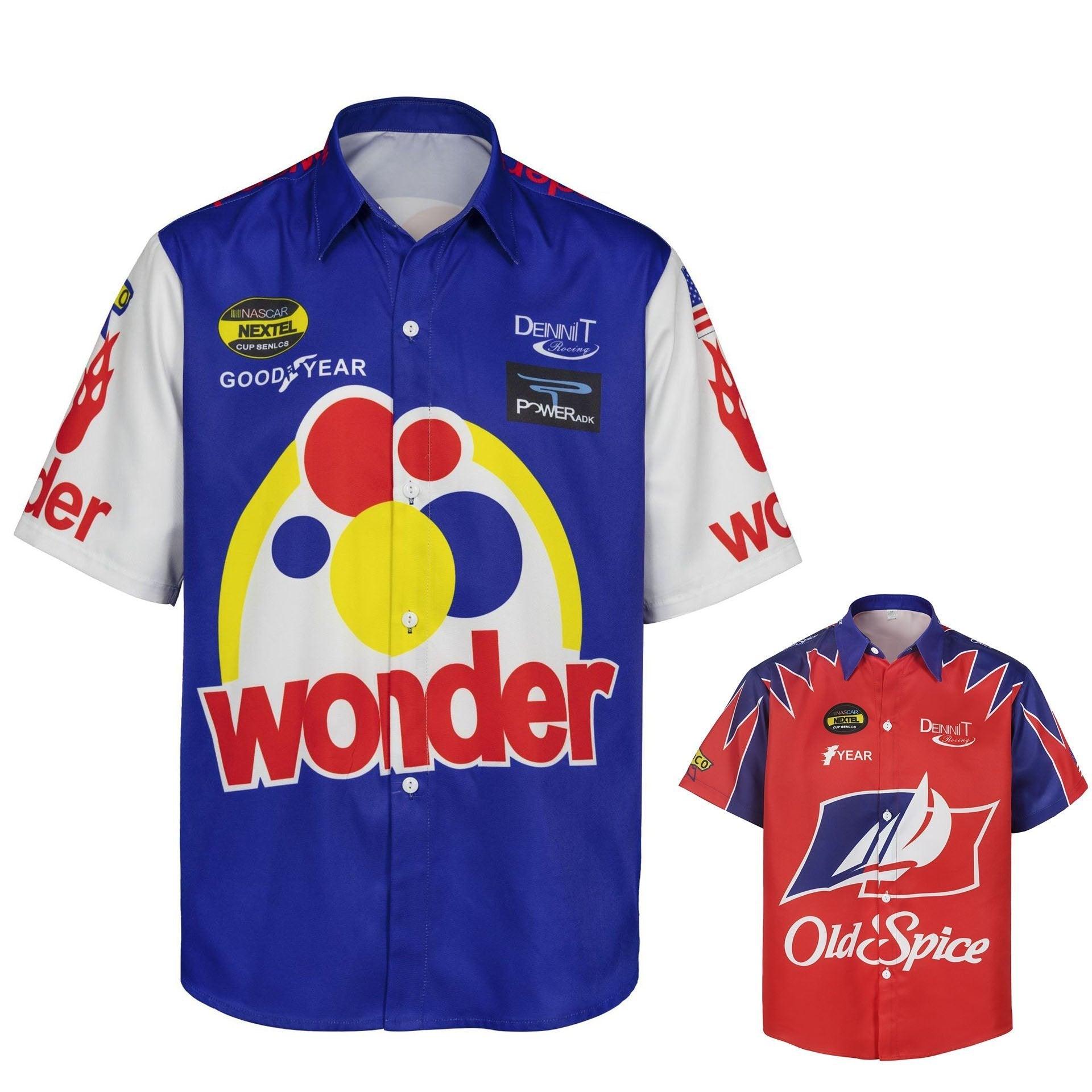 Talladega Nights Ricky Bobby Racing Shirt and Hat Set Men's Short Sleeve Casual Costume - Pajamasbuy