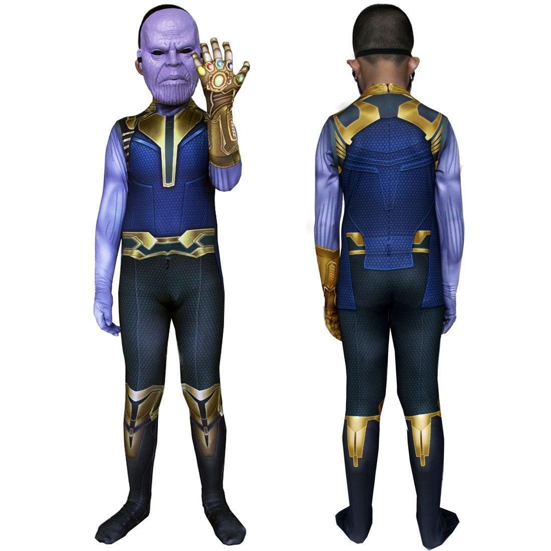 Thanos costume Jumpsuit bodysuits Avengers 4 with mask party cosplay Hallowwen - Pajamasbuy