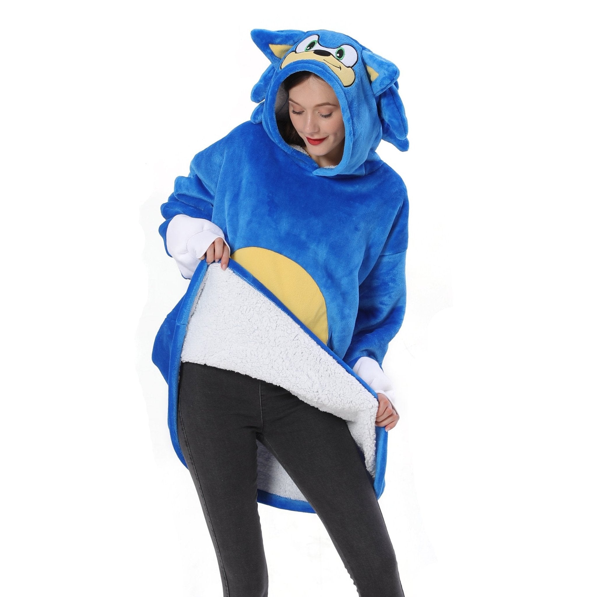 BuyThe Hedgehog Sonic Sonic Keep Warm Costume Cozy Cartoon Lazy TV Blanket Now Cheaper With 3 - 5 Days Ship - PajamasBuy