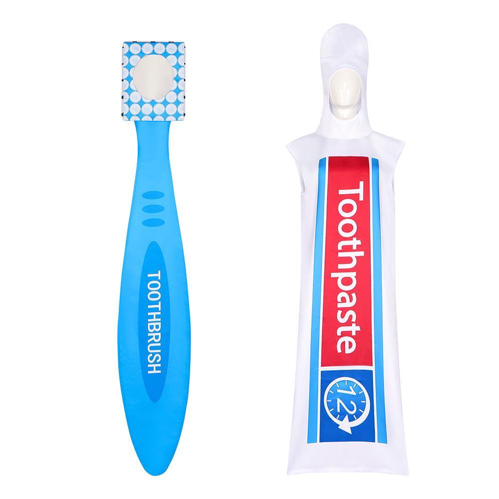 Toothpaste Toothbrush Funny Halloween Cosplay Costume For Adults - Pajamasbuy