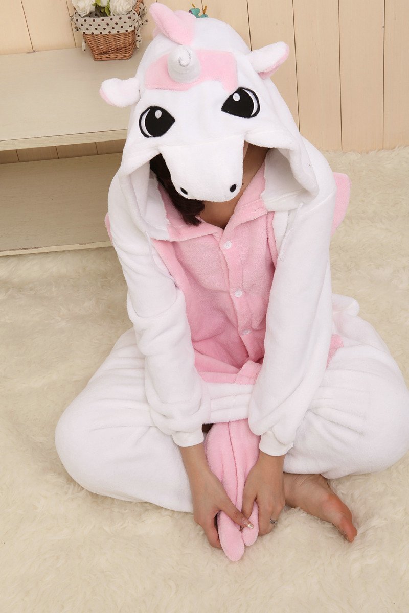 BuyUnicorn Kigurumi Onesies Hoodie Pink Pajamas Animal Costume Now Cheaper With 3 - 5 Days Ship - PajamasBuy