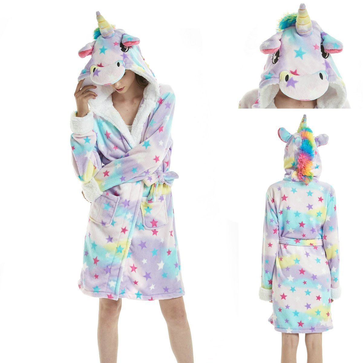 BuyUnicorn Kigurumi Robes Adult Animal Pajamas Softest Bath Robe Now Cheaper With 3 - 5 Days Ship - PajamasBuy