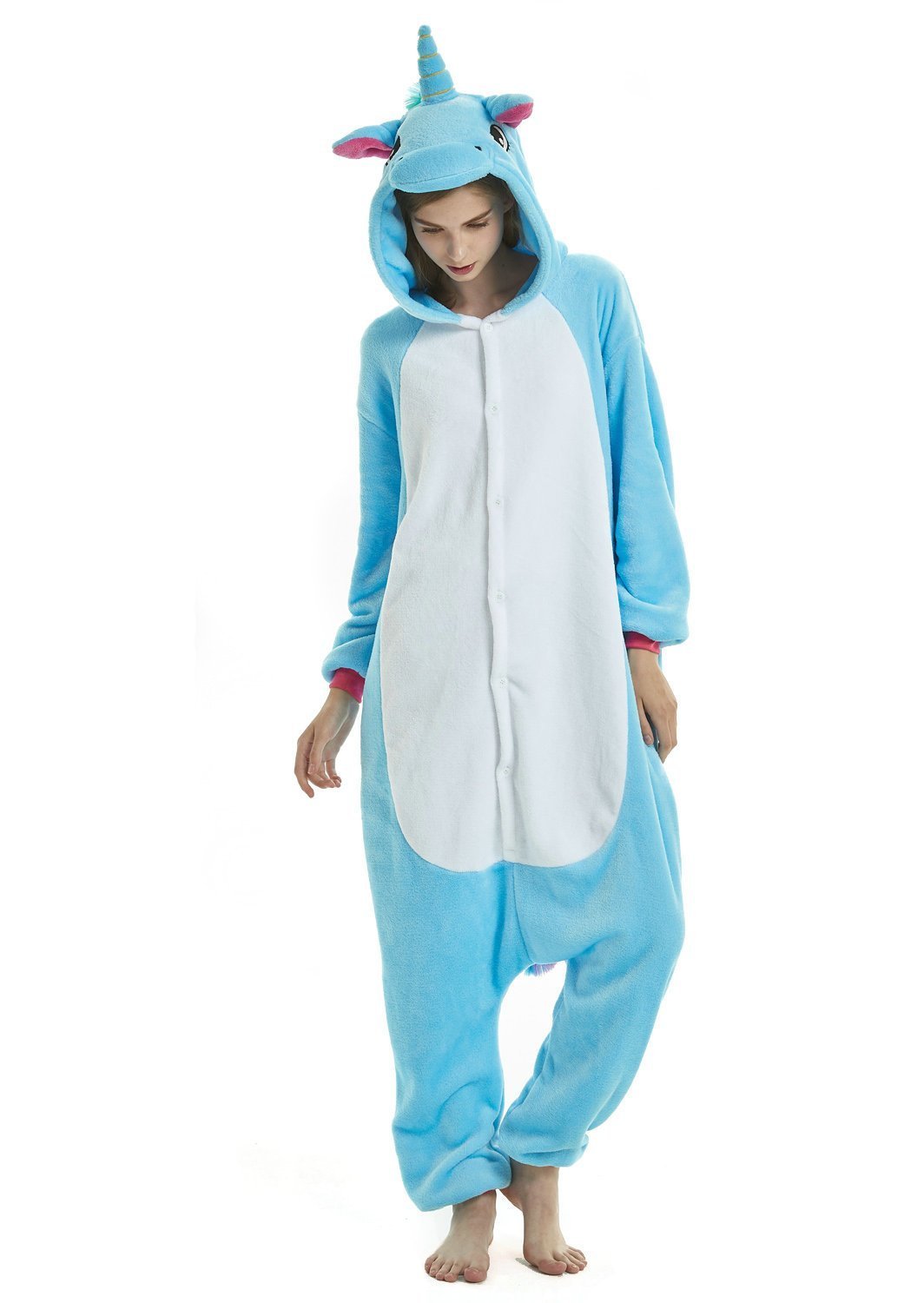 BuyUnisex - Adult Blue Unicorn Kigurumi Onesies Pajamas Now Cheaper With 3 - 5 Days Ship - PajamasBuy