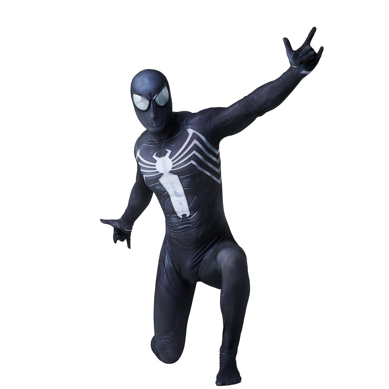 BuyVenom 2 Spider - Man Black Tight Jumpsuit Costume for Adults and Kids Now Cheaper With 3 - 5 Days Ship - PajamasBuy