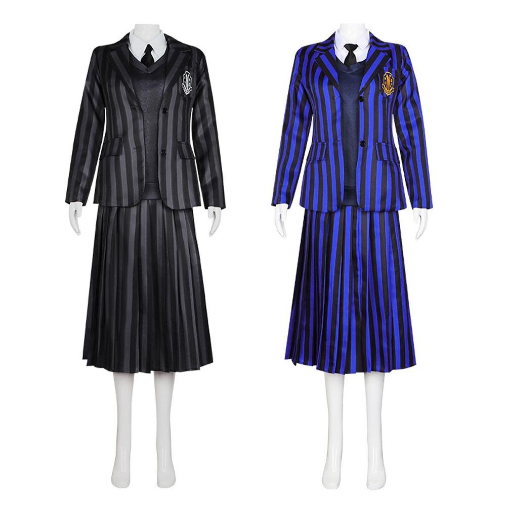 BuyWednesday Costume The Addams Family Cosplay Costumes Skirt Suit For Women Now Cheaper With 3 - 5 Days Ship - PajamasBuy