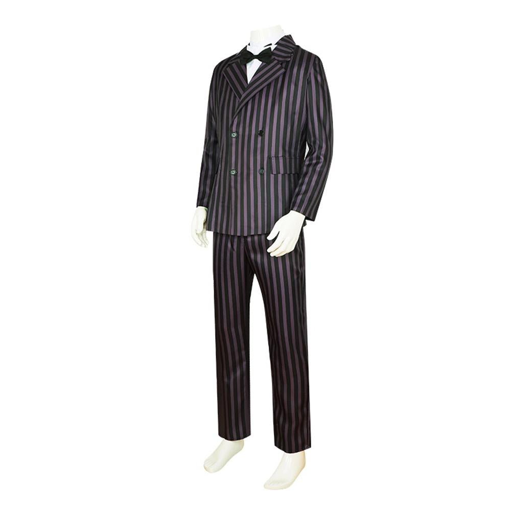 BuyWednesday's Dad Costume The Addams Family Cosplay Gomez Costume Outfit Sets For Men Now Cheaper With 3 - 5 Days Ship - PajamasBuy