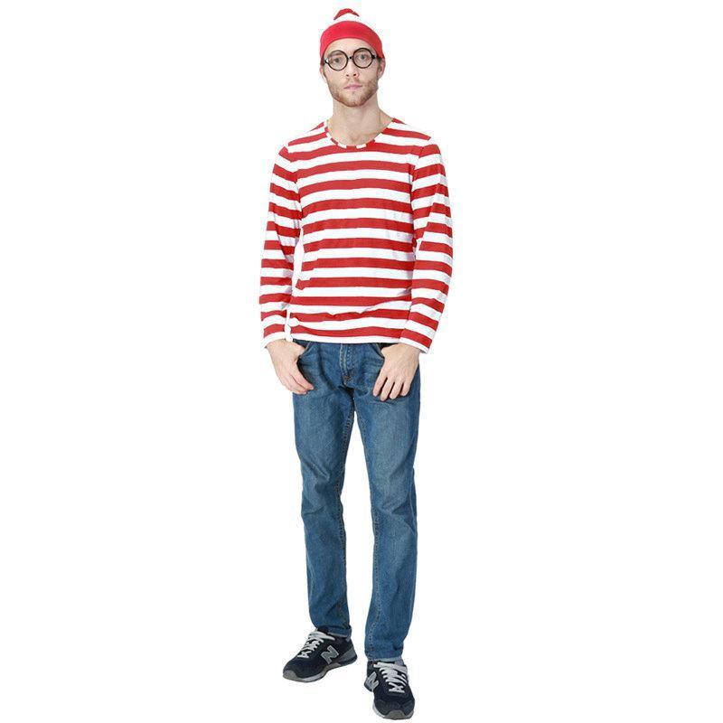 BuyWhere's Wally Wally Anime Cosplay Family Matching Costume Now Cheaper With 3 - 5 Days Ship - PajamasBuy