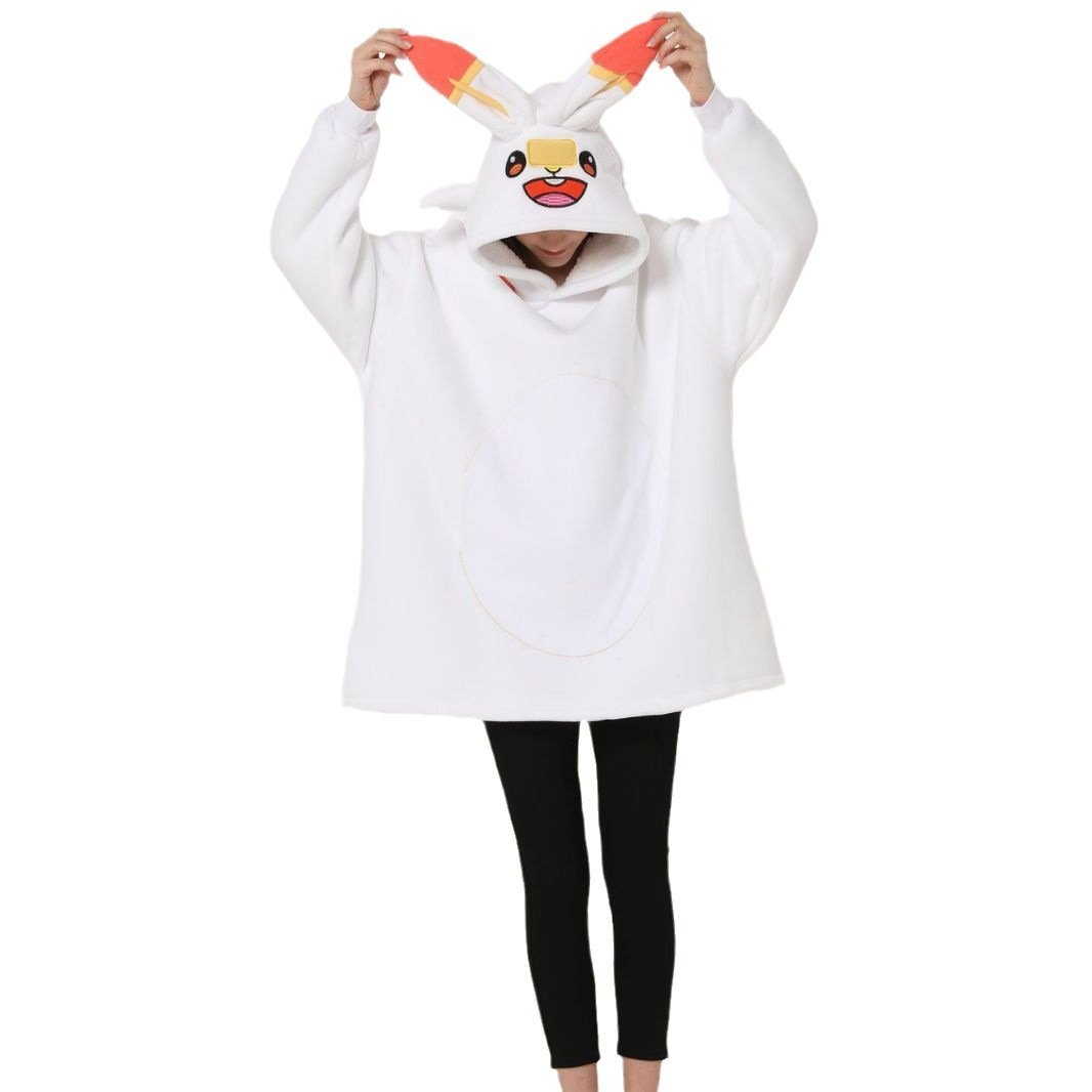 BuyWhite Flame Rabbit Animal Keep Warm Costume Cozy Cartoon Lazy TV Blanket Now Cheaper With 3 - 5 Days Ship - PajamasBuy