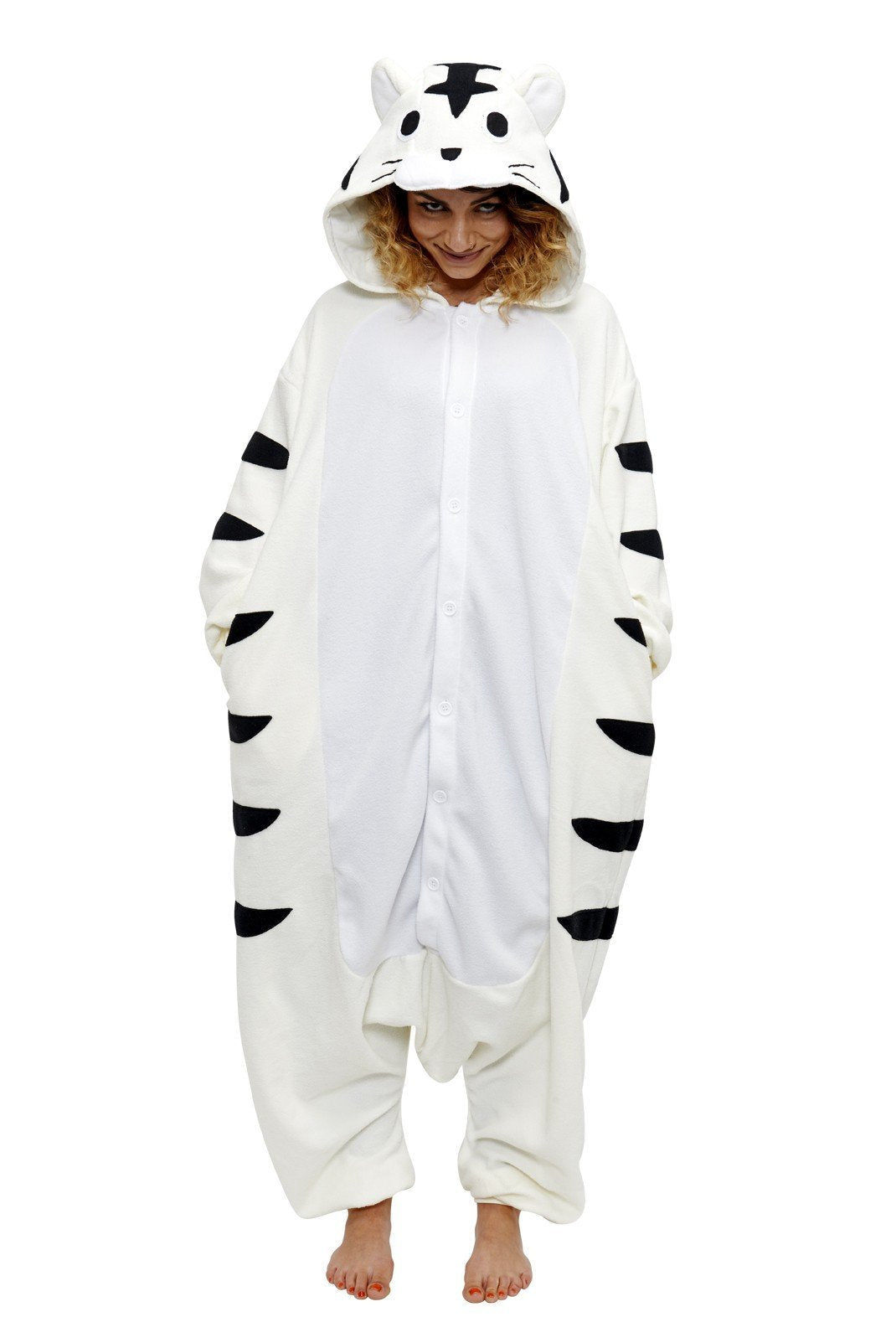 BuyWhite Tiger Pajamas Kigurumi Onesies Hoodie Animal Costume Now Cheaper With 3 - 5 Days Ship - PajamasBuy